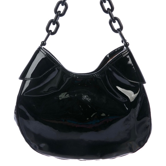 Burberry Handbags - Burberry black patent hobo